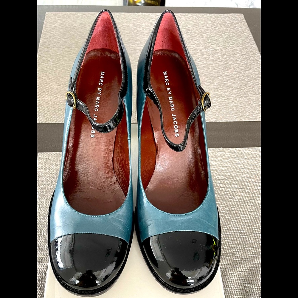 Marc By Marc Jacobs Teal / Black Mary Janes size 41